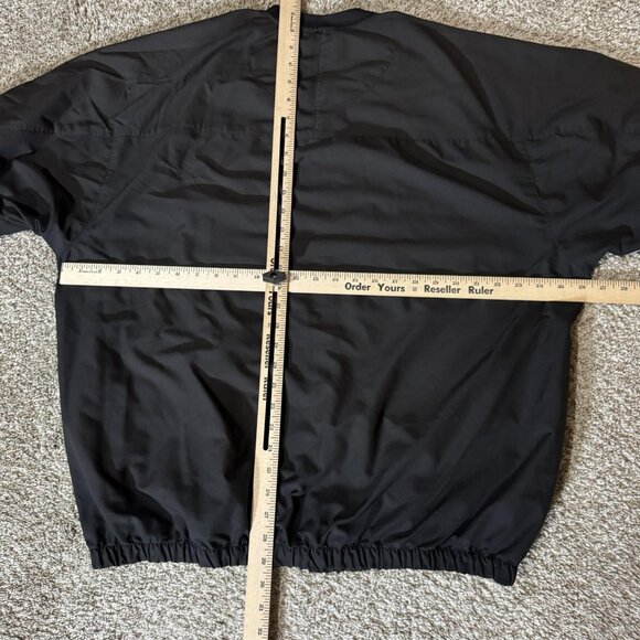 FootJoy Pullover Jacket Mens XL Black Burl Oaks Golf Club Windbreaker FJ Logo - Picture 7 of 9
